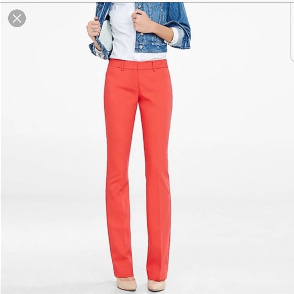 Express coral editor pants